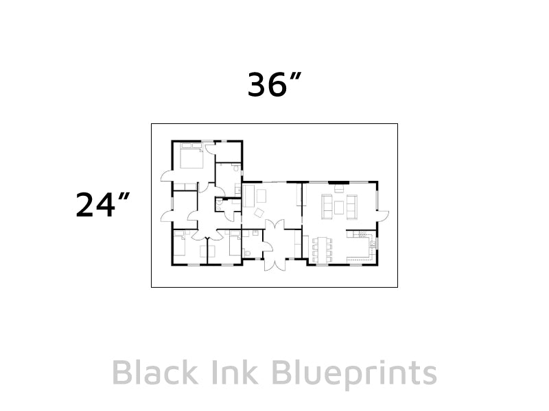 Same Day Black Ink Blueprints