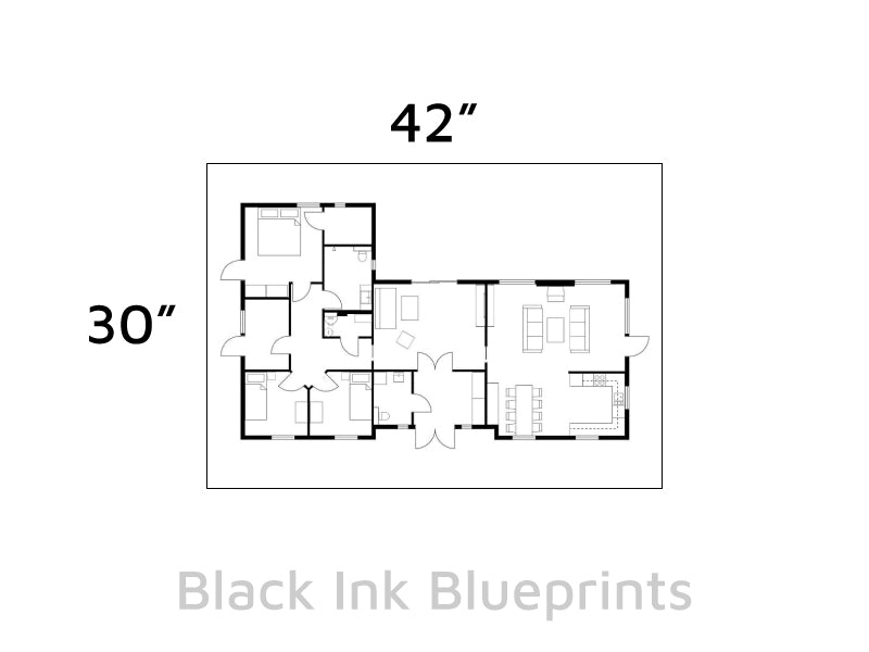 Same Day Black Ink Blueprints