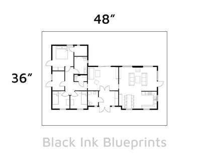 Same Day Black Ink Blueprints